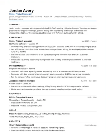 ATS Classic resume template preview